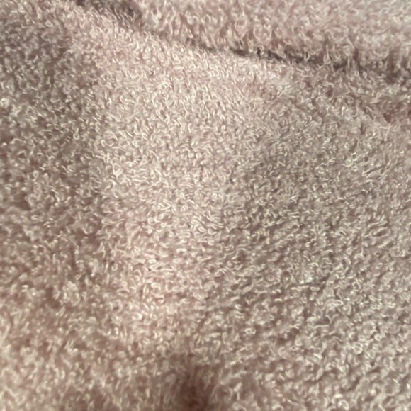 SCRUMPTIOUS SOFT PINK TERRY TOWEL HOODED SWEATSHIRT (SZ O/S) (NWOT) - Picture 3 of 10